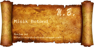 Misik Botond névjegykártya